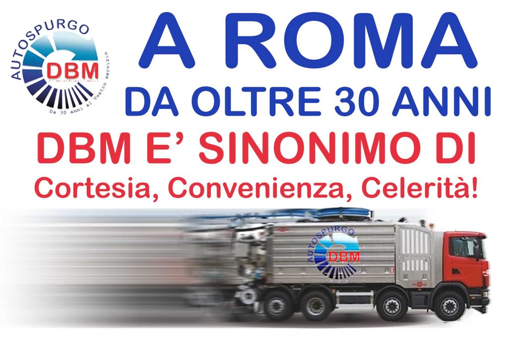 Autospurgo Roma DBM da oltre trenta anni al servizio nella Capitale