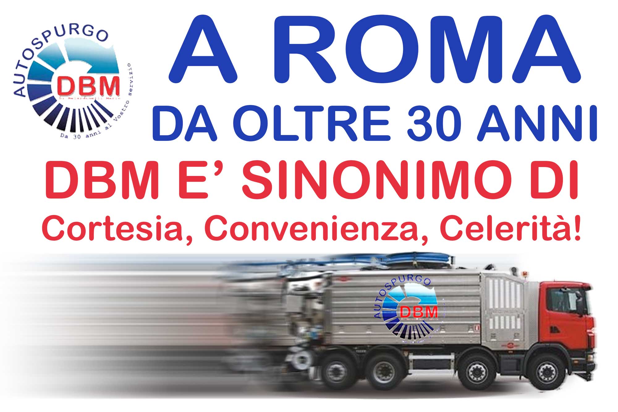 Autospurgo Roma DBM da oltre trenta anni al servizio nella Capitale