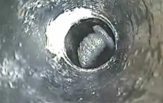 Videoispezione per verificare occlusione tubazioni di scarico